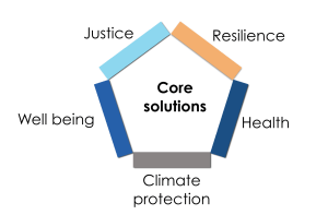 Core Solutions bring justice, resilience, health, well-being, and climate protection