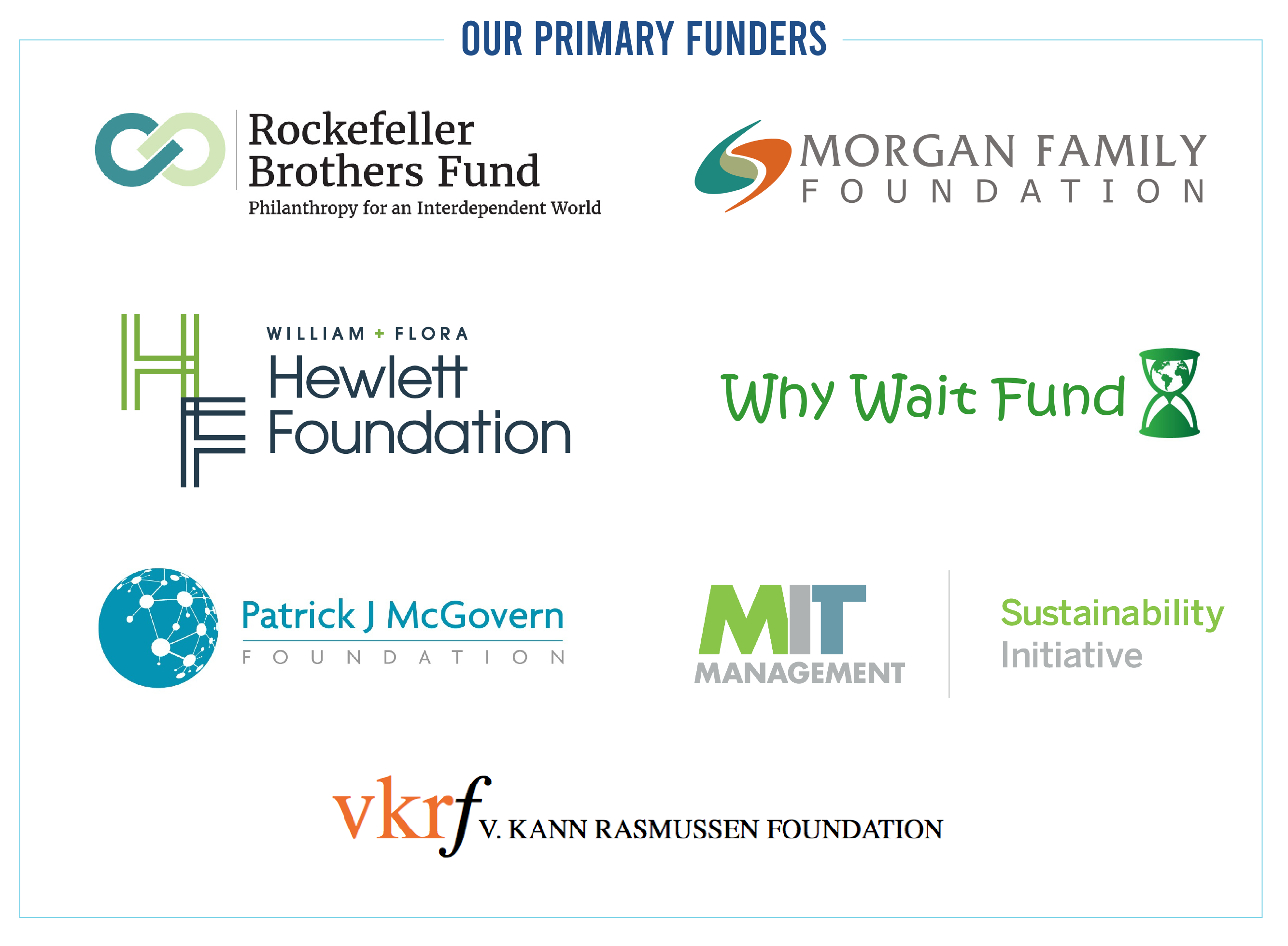 Our Funders 1.25.22